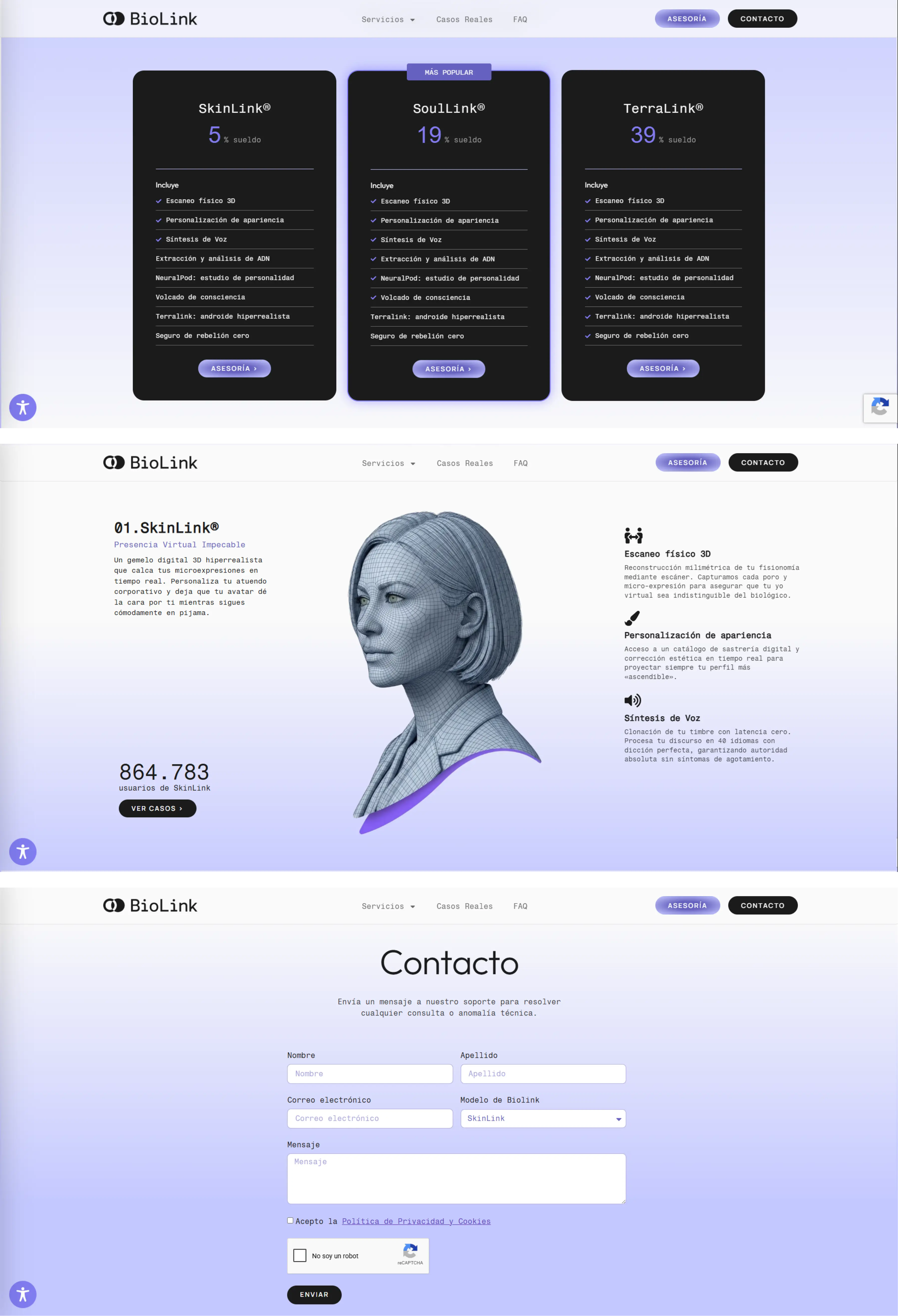 Imágenes del proyecto BioLink