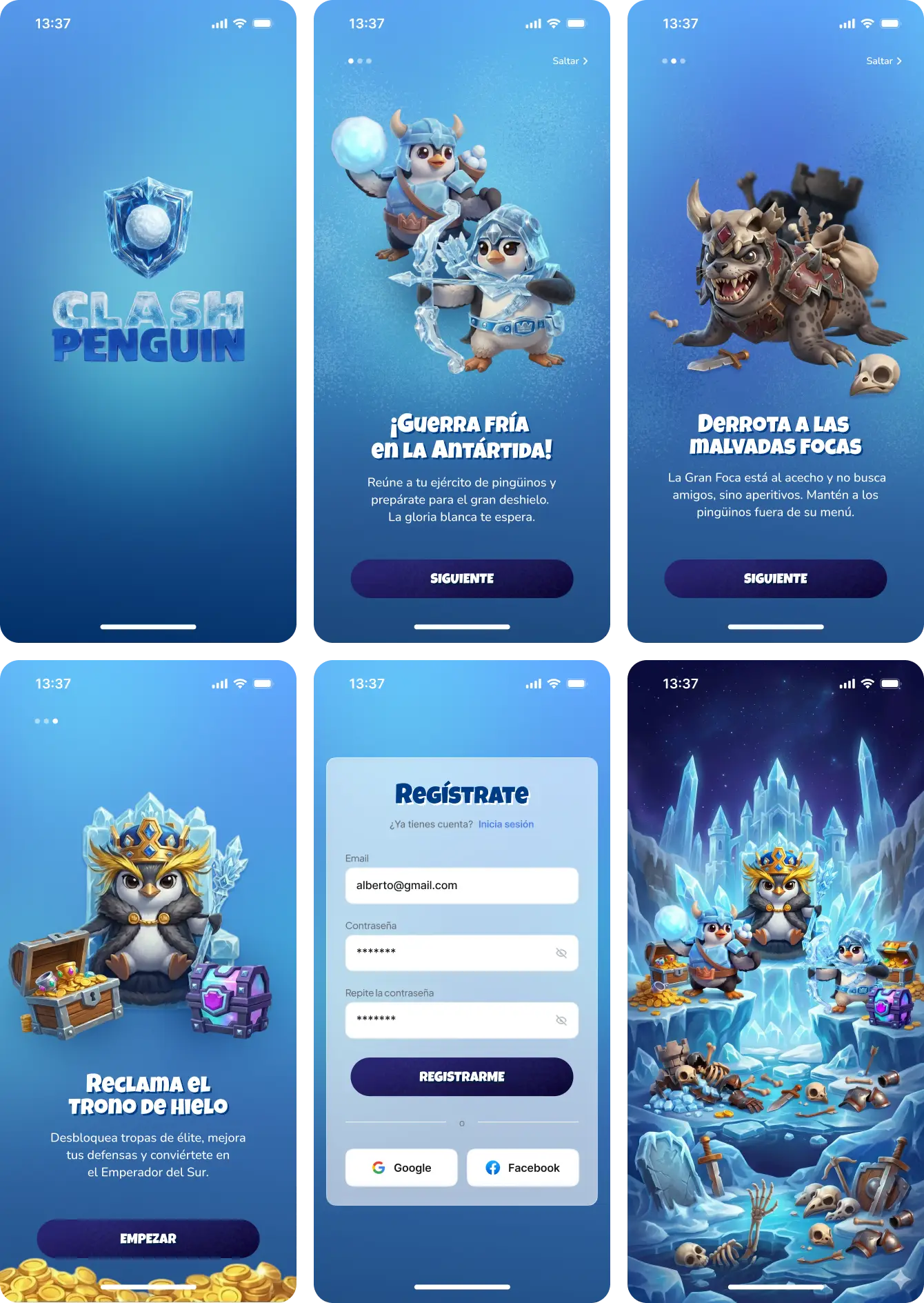 Imágenes del proyecto Clash Penguin